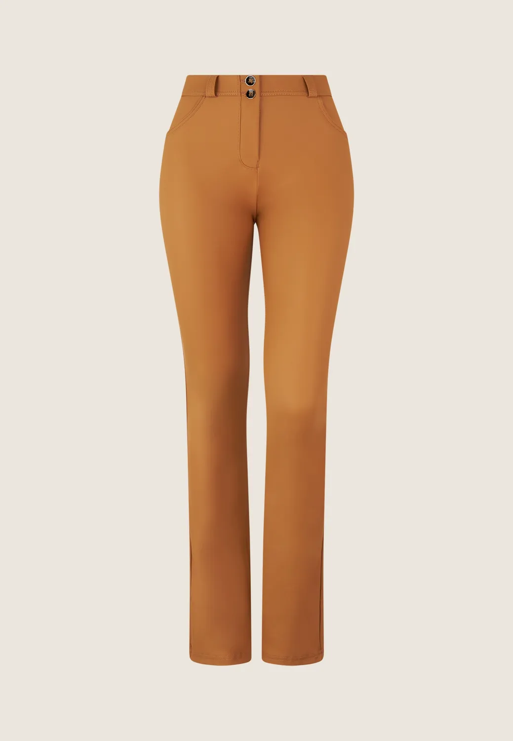 Freddy WR.UP Bootcut Kunstlederhose Schwarz regular
