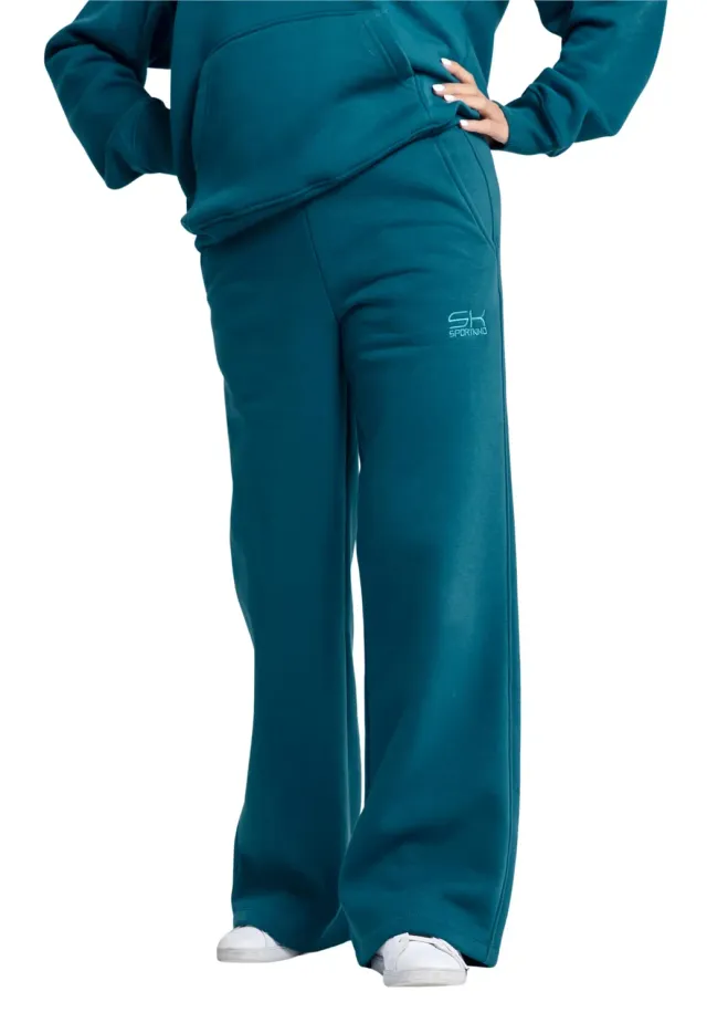 SPORTKIND Sweatpants Baumwolle Damen Hose gerader Schnitt