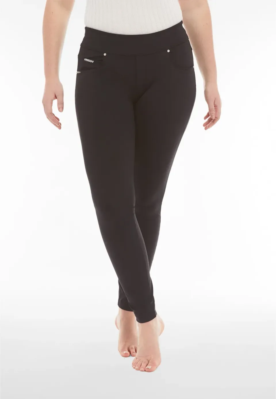 Freddy N.O.W. Slim Hose Schwarz Mittlere Taille