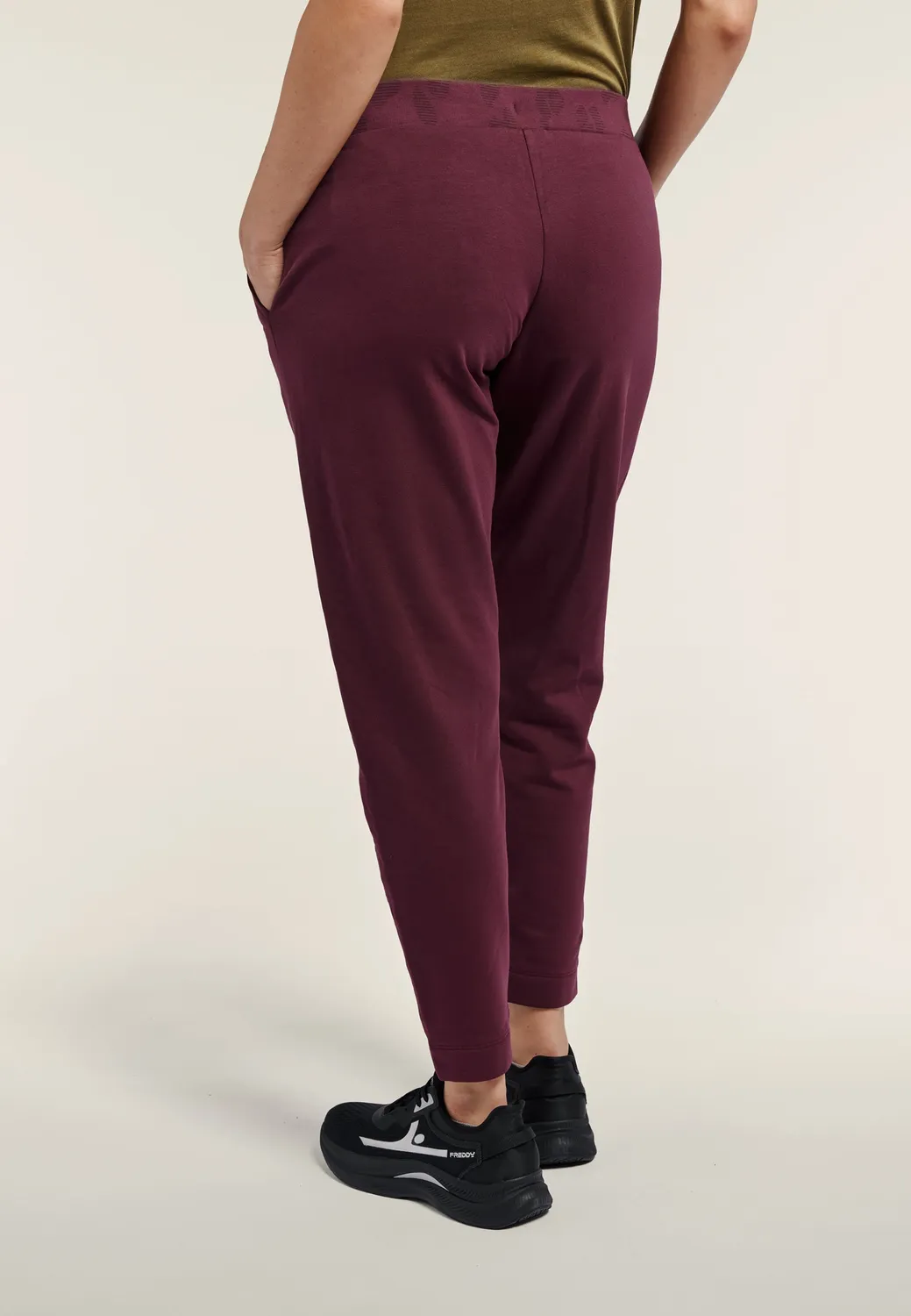 Freddy Sporthose Damen 7/8 Schwarz Leo-Detail Baumwolle