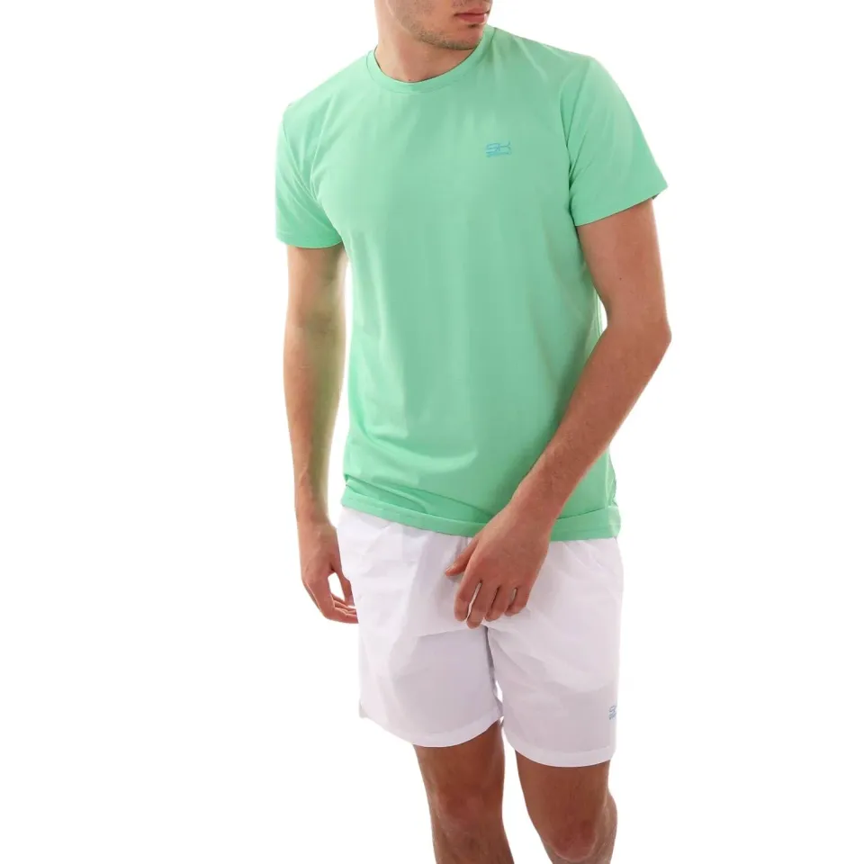 SPORTKIND Rundhals T-Shirt lindgrün 134 UV-Schutz