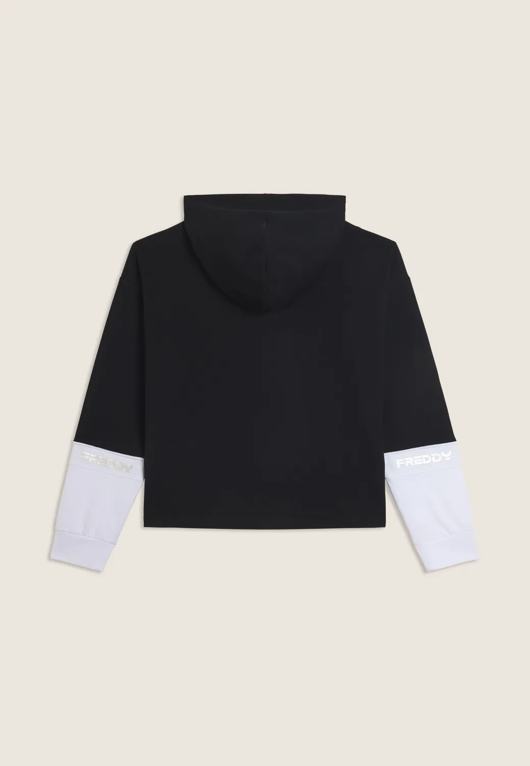 Freddy MOV Hoodie Colour-Block schwarz-weiß
