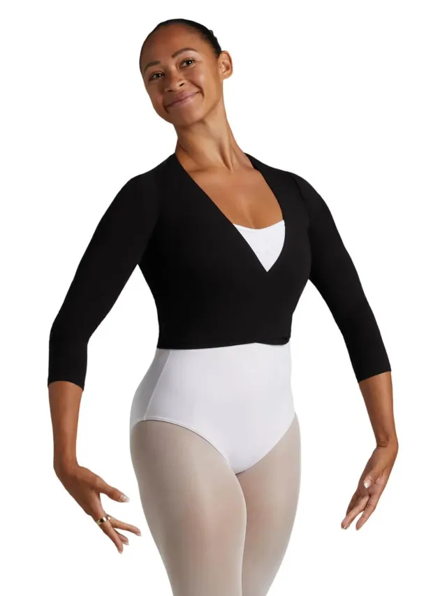 Capezio Class Collection CAD850 Wickeltop Schwarz Baumwolle