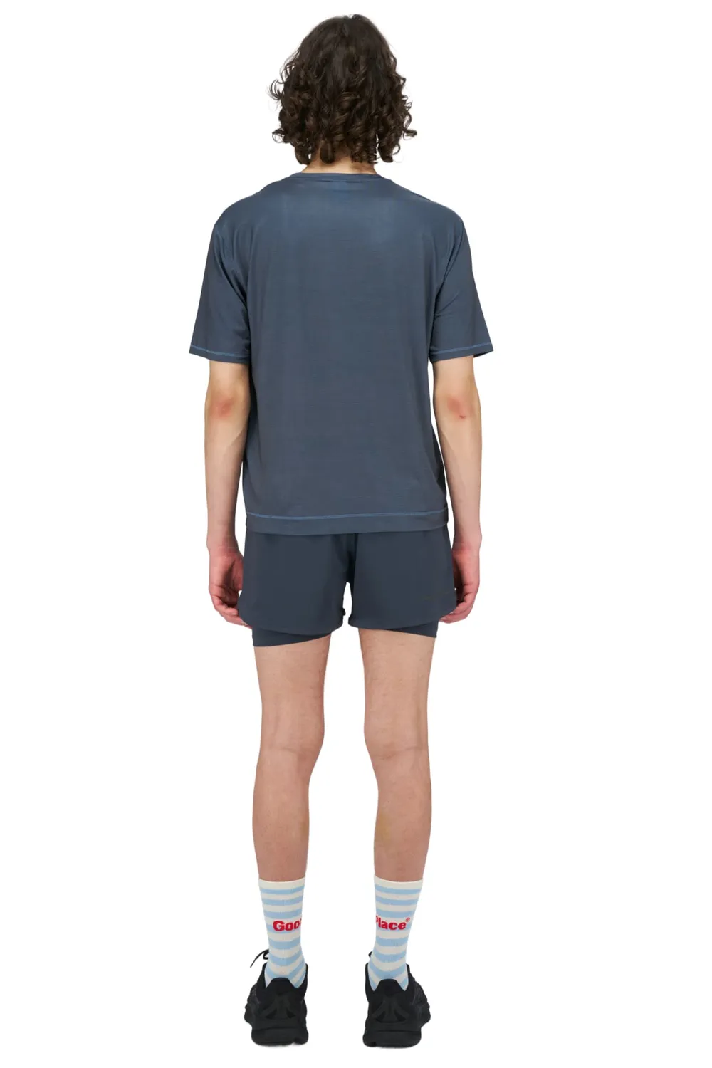 UNNA Flow Shorts 3" Laufshorts Blue Grey leicht