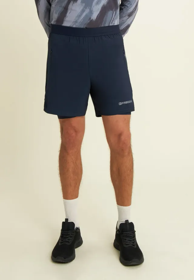 Freddy Shorts Herren Slim Schwarz Woven Seitenschlitz