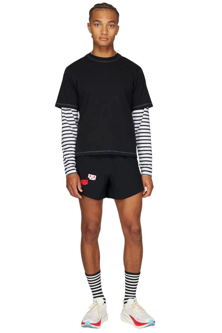 UNNA Born To Jog Tee Laufshirt schwarz Baumwolle