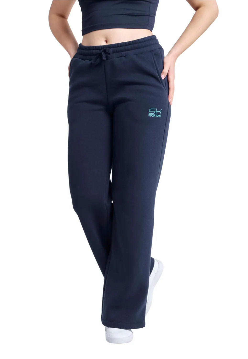 SPORTKIND Sweatpants Baumwolle Damen Hose gerader Schnitt