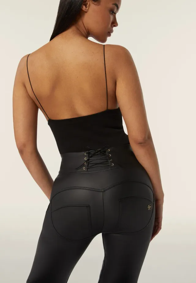 Freddy WR.UP Leggings Kunstleder Schwarz High Waist