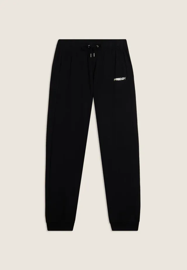 Freddy Comfort Jogginghose Heavy Jersey Schwarz