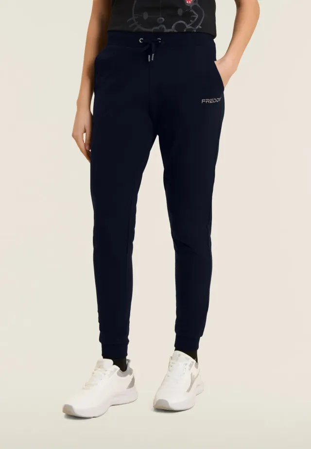 Freddy Sport Jogginghose Dunkelsaphir Baumwolle