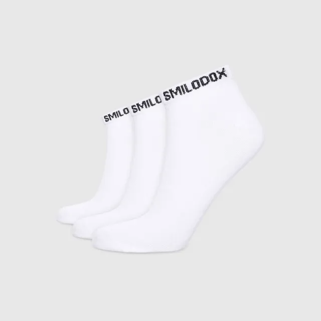 Smilodox Carnos Sneakersocken Weiß 3er Pack 39-42