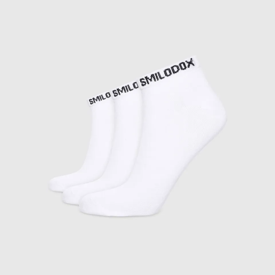 Smilodox Carnos Sneakersocken Weiß 3er Pack 39-42