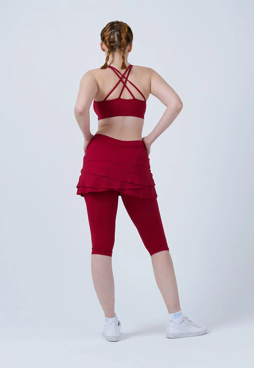 SPORTKIND Tulip Skapri Leggings Rock Bordeaux Rot M