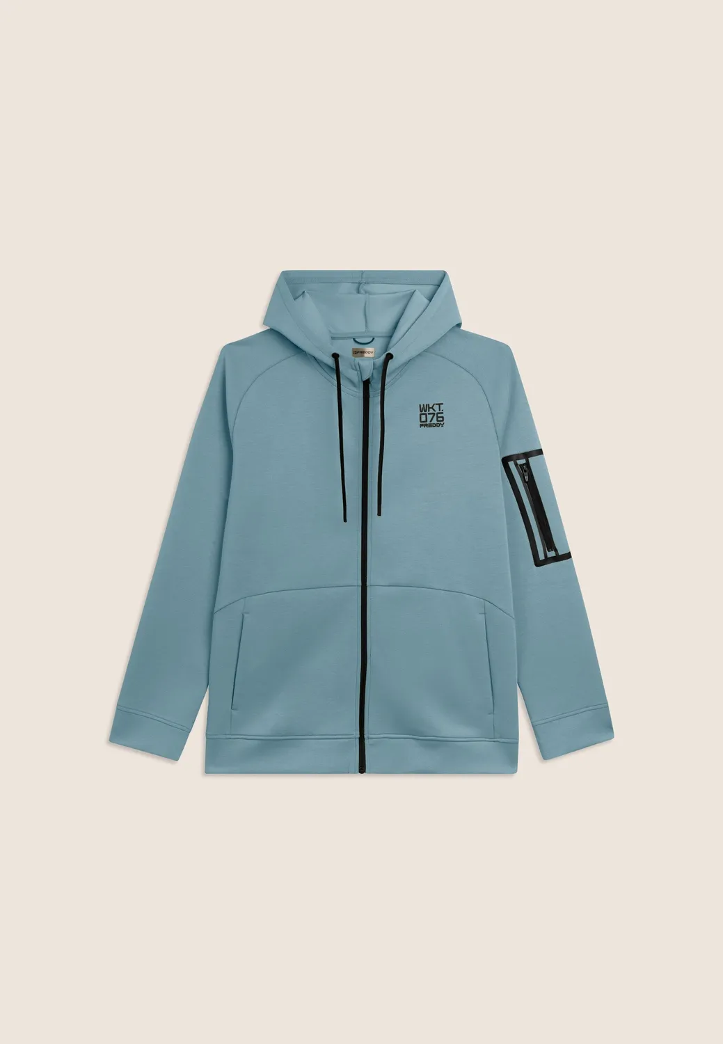 Freddy WKT.076 Kapuzenjacke Full-Zip Hellblau leicht