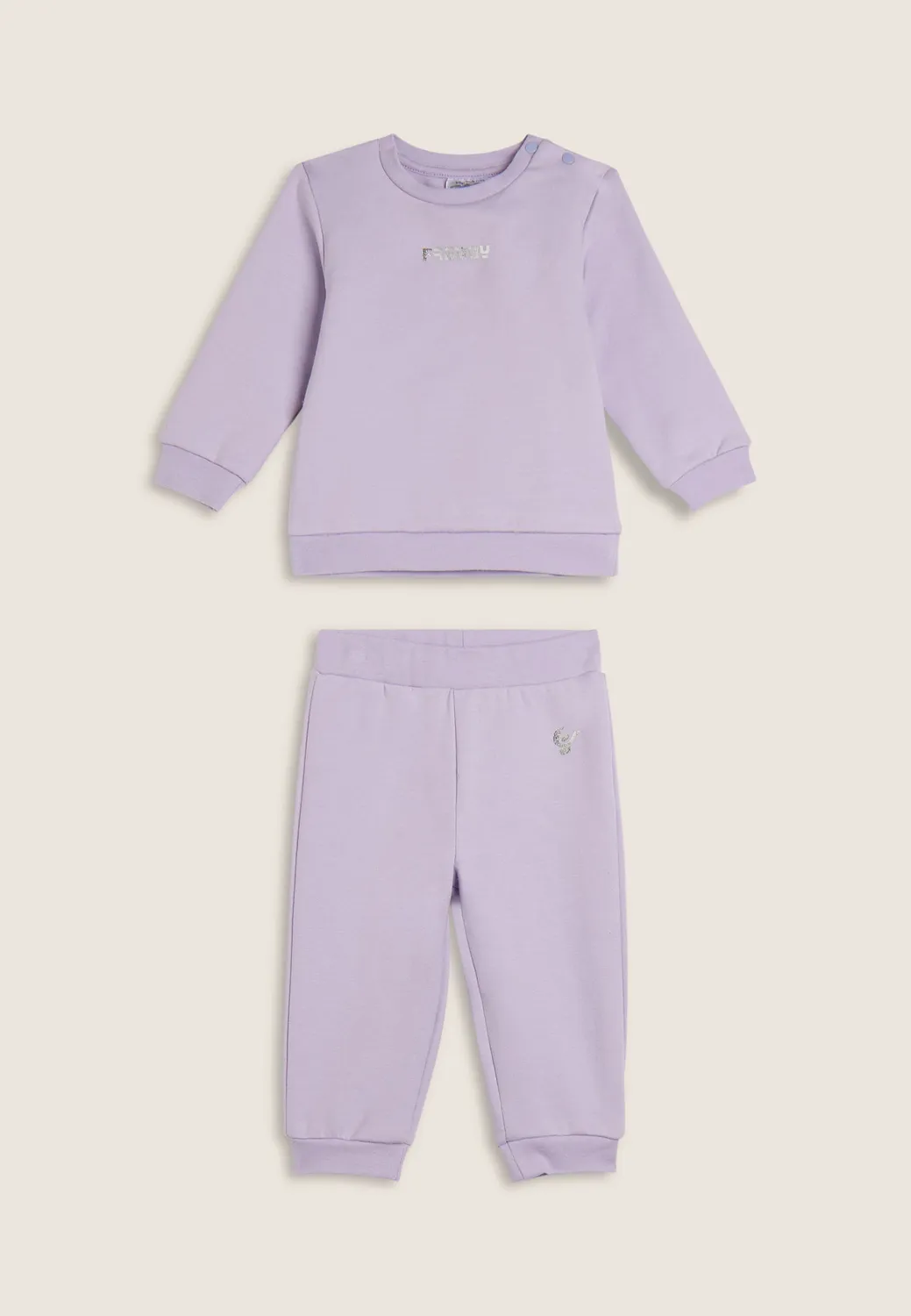 Freddy Baby Jogginganzug Baumwolle Rosa Knöpfe