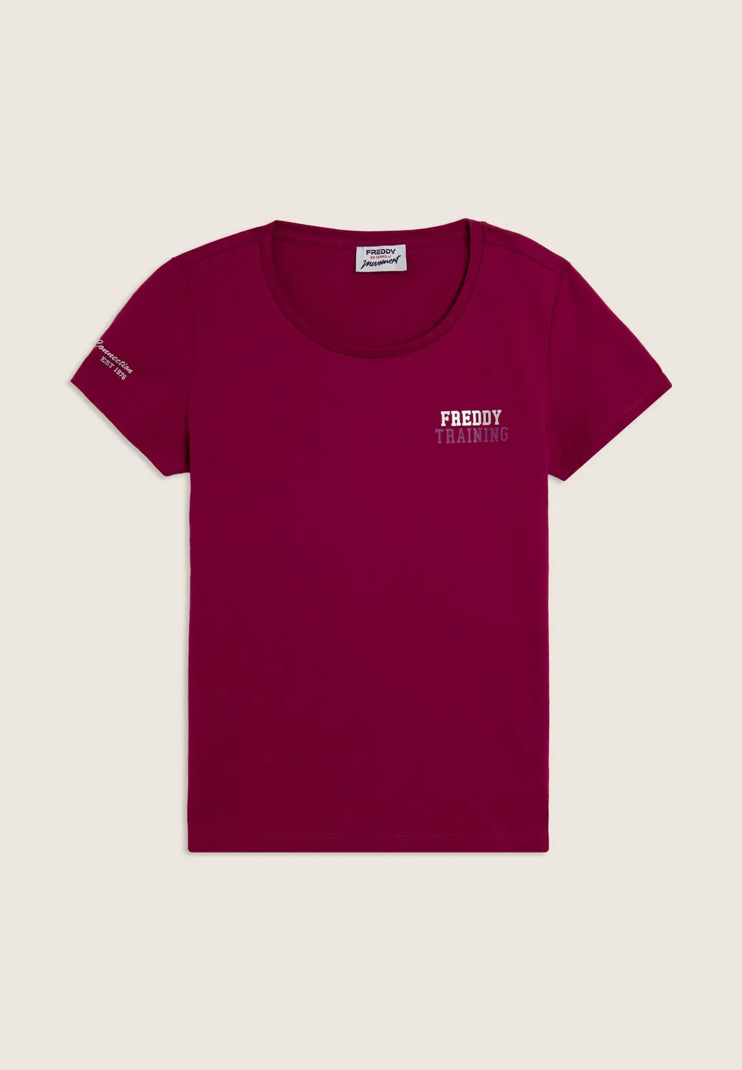 Freddy Training T-Shirt Regular Raspberry Glitter-Print