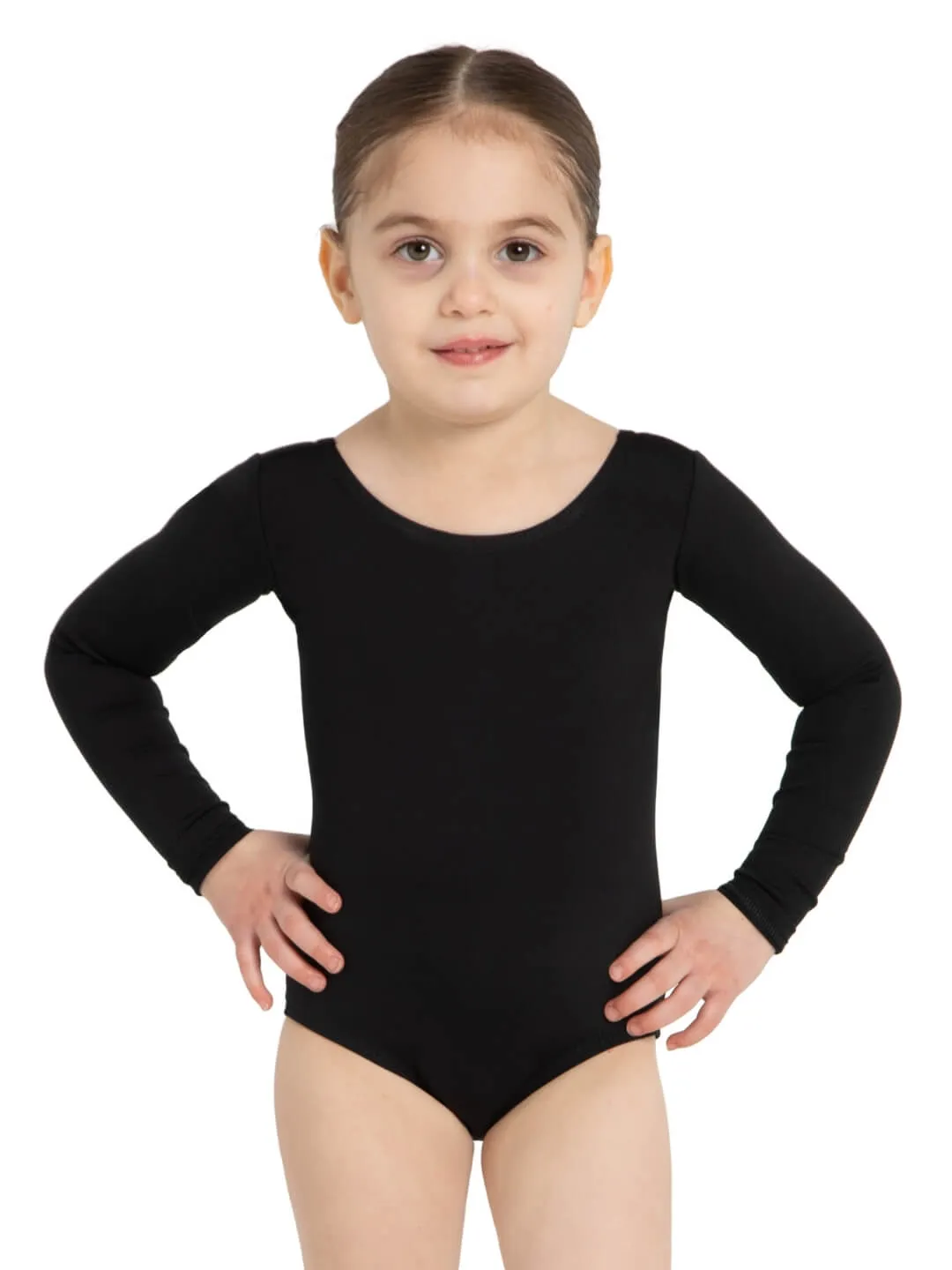 Capezio Team Basics TB134 Langarm Body Schwarz Mädchen