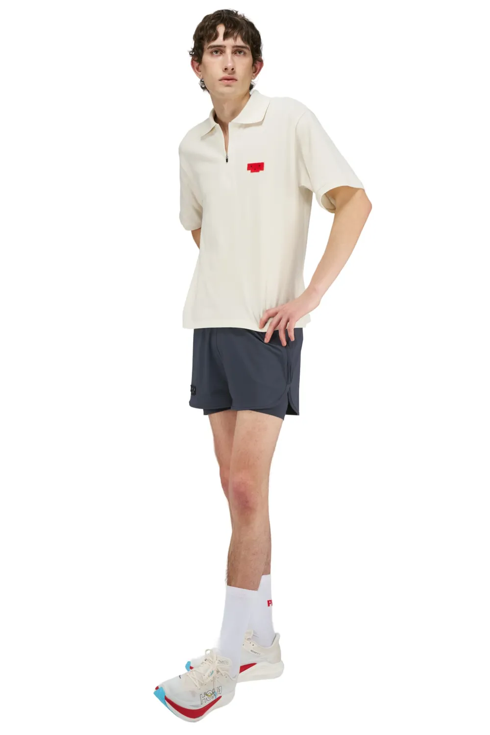 UNNA Polo Run Shirt Poloshirt Vanilla White Bio