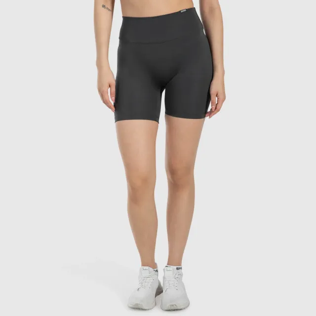 Smilodox Etty Shorts Damen Schwarz High Waist atmungsaktiv