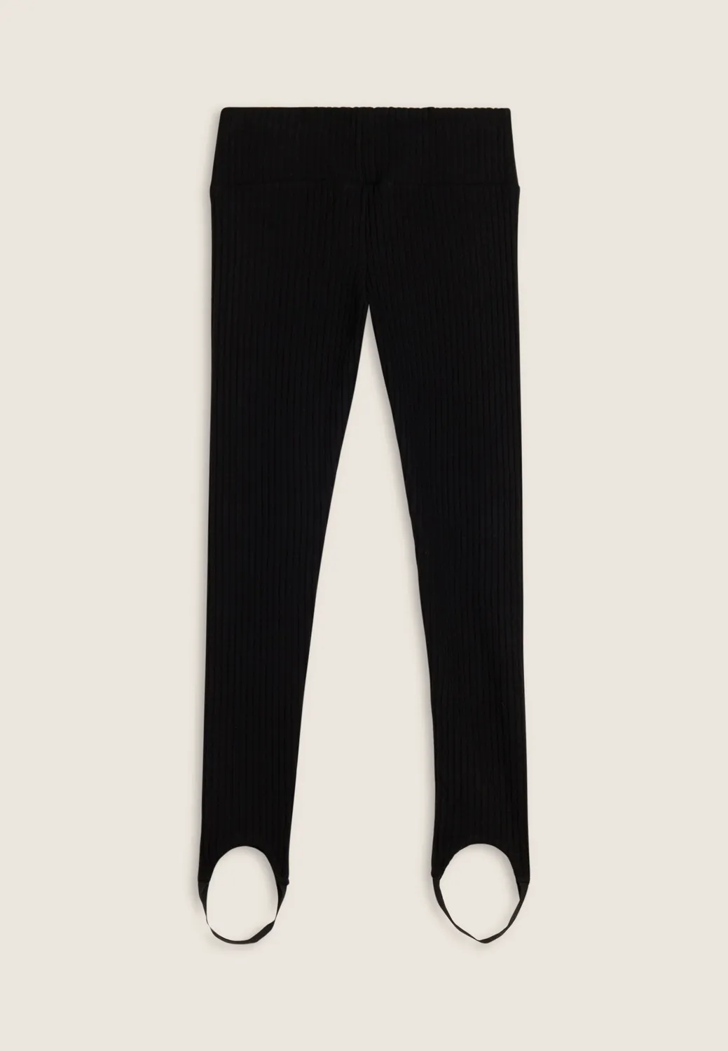 Freddy Mädchen Leggings Ripp Schwarz mit Steg Viskose