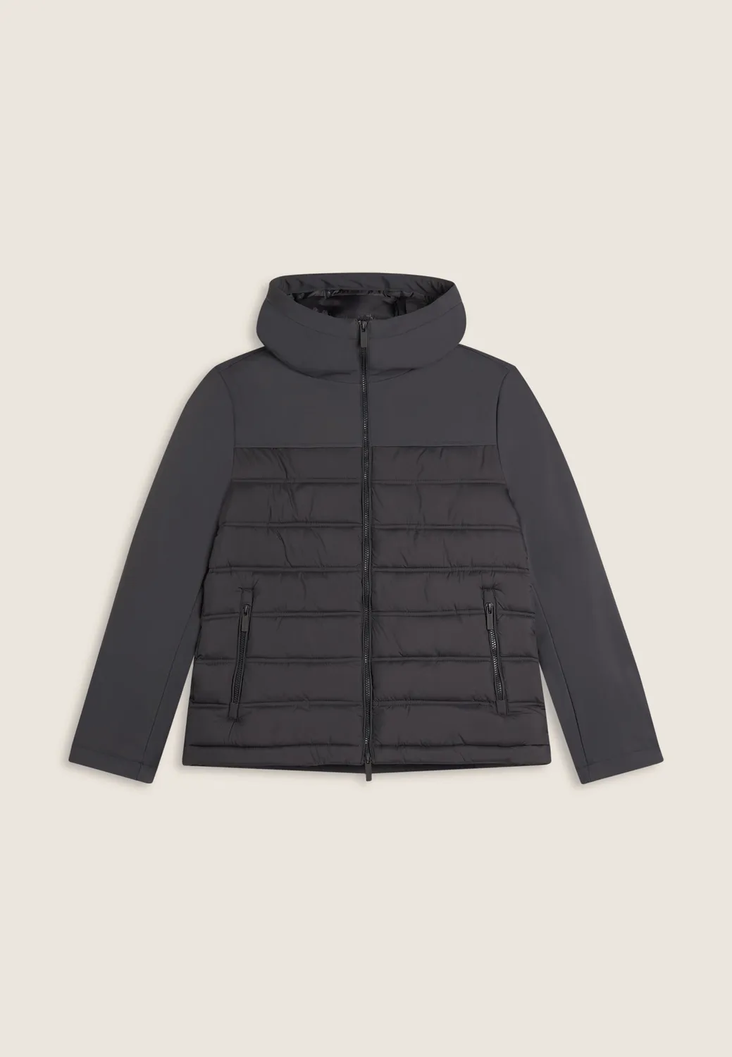 Freddy Steppjacke mit Kapuze Ebony Fake-Down
