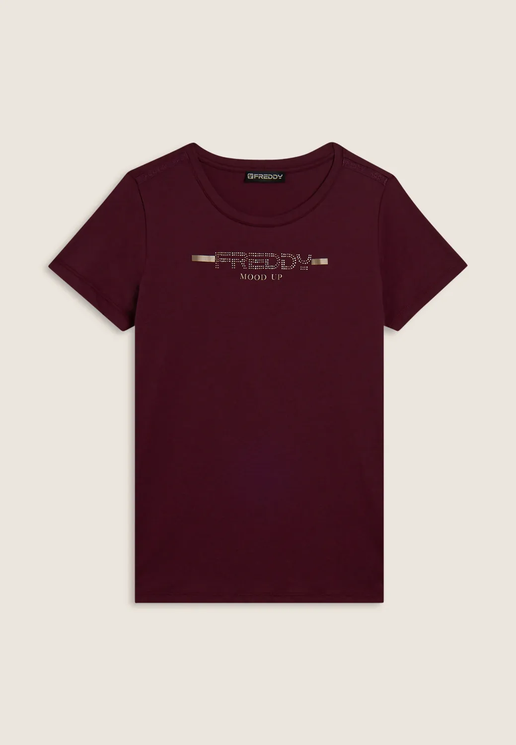 Freddy Strass Logoband T-Shirt Dunkelblau Baumwolle
