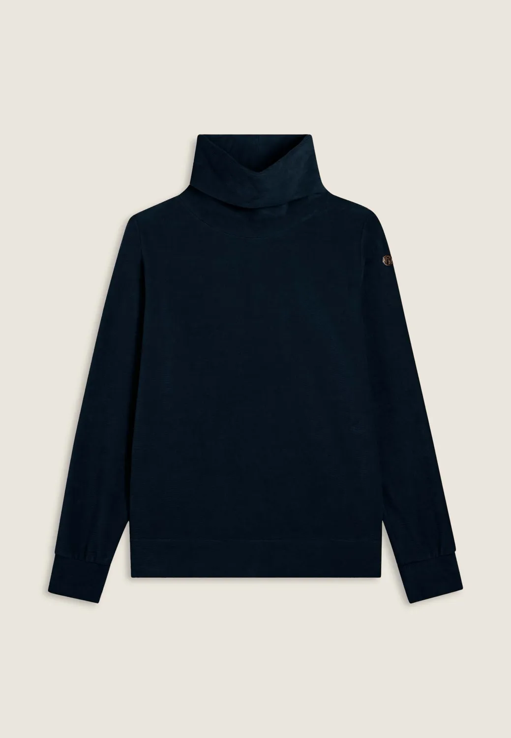 Freddy Damen Sweatshirt Chenille Stehkragen Saphir gestreift