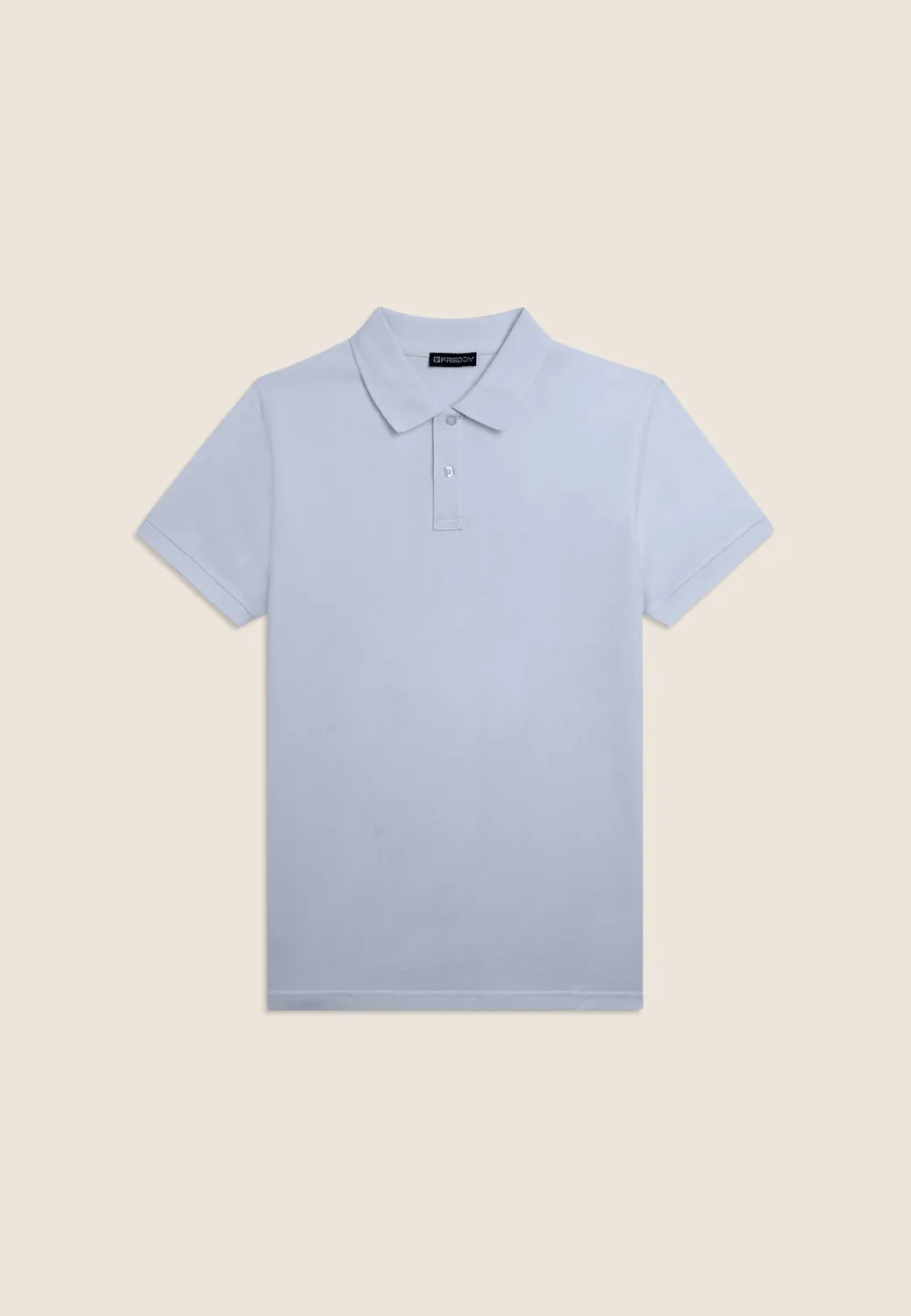 Freddy Piquet Herren Poloshirt Hellblau Baumwolle