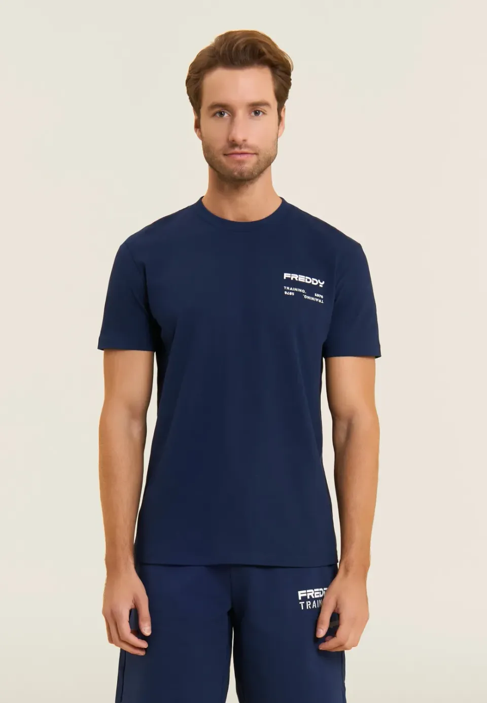 Freddy Logo T-Shirt Herren Pageant Blue Baumwolle