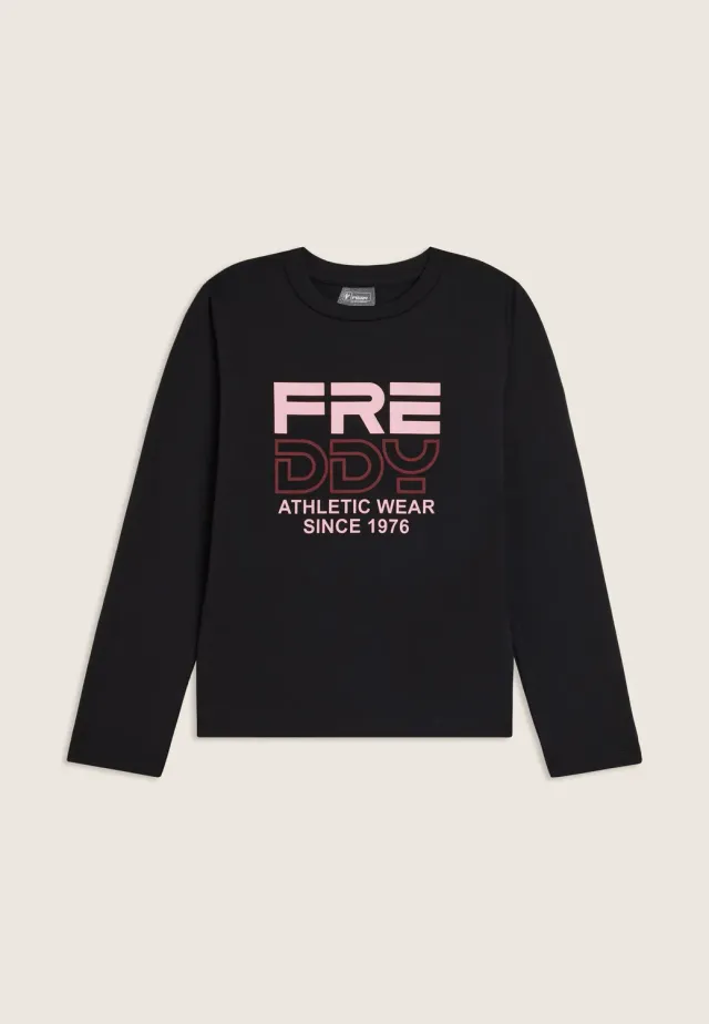 Freddy Athletic Wear Junior Langarmshirt Milk White Baumwolle
