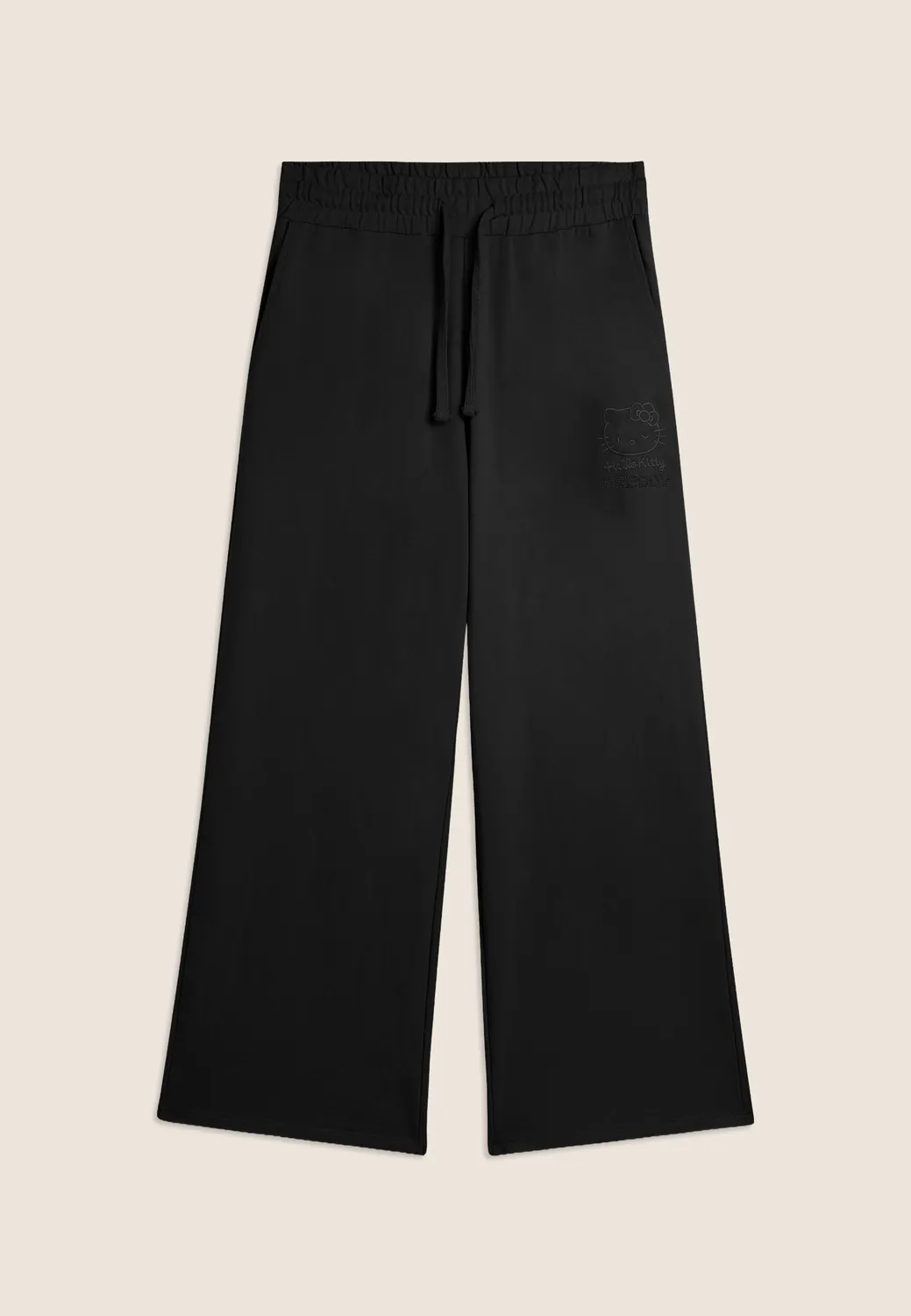 Freddy Hello Kitty Cropped Hose Schwarz Wide Leg