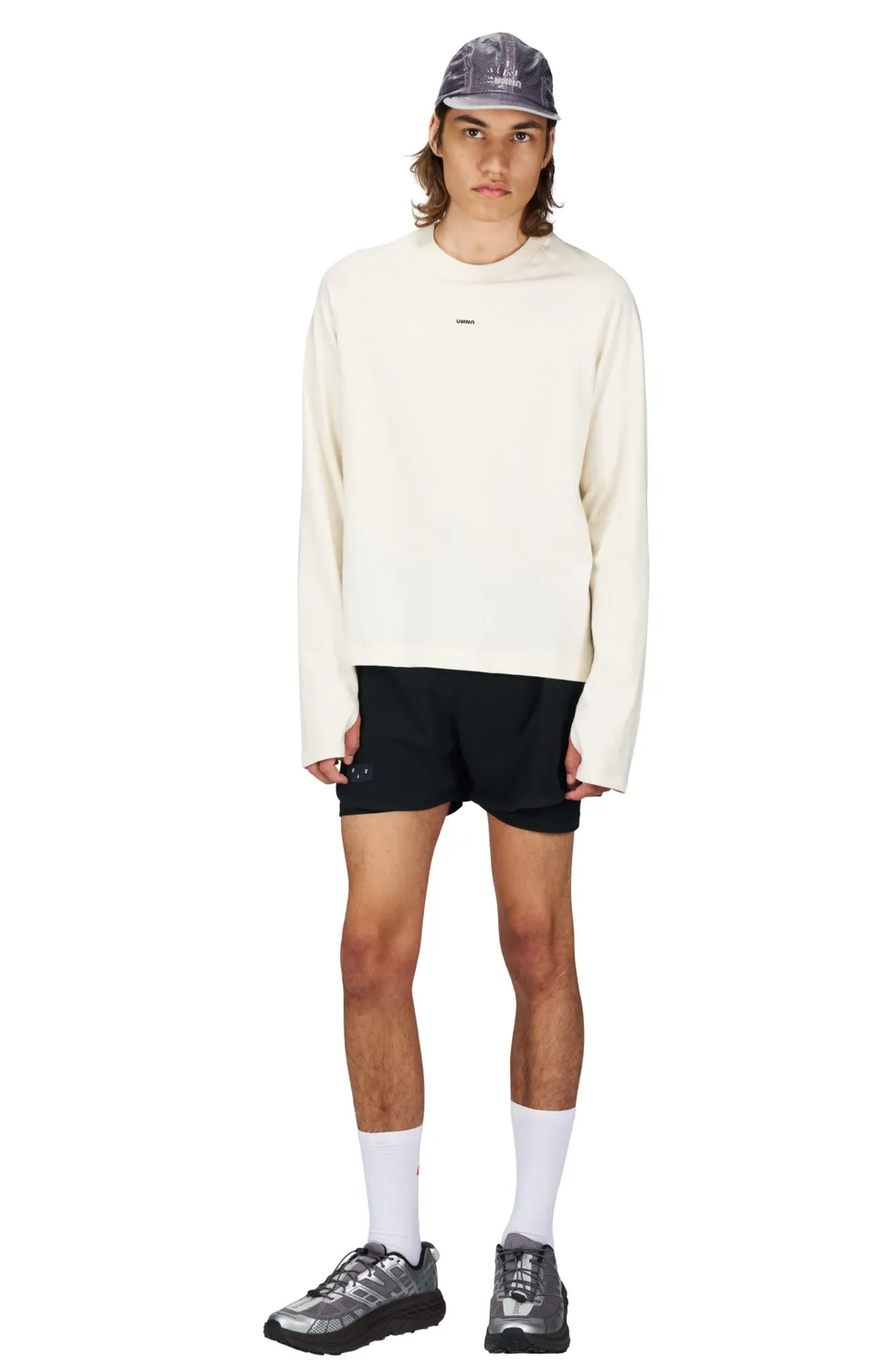 UNNA Smiles Club Tee LS Herren Longsleeve Vanilla White