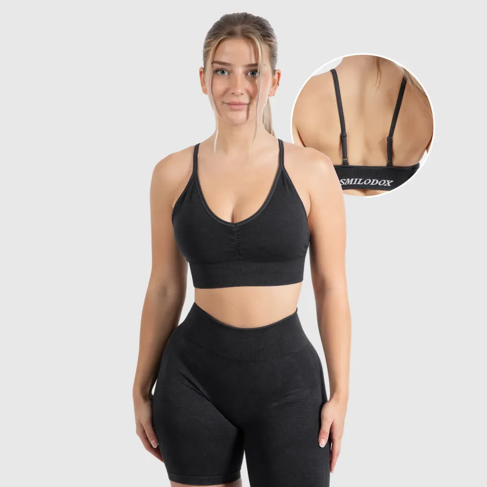 Smilodox Vera Scrunch Sport-BH Damen Batik
