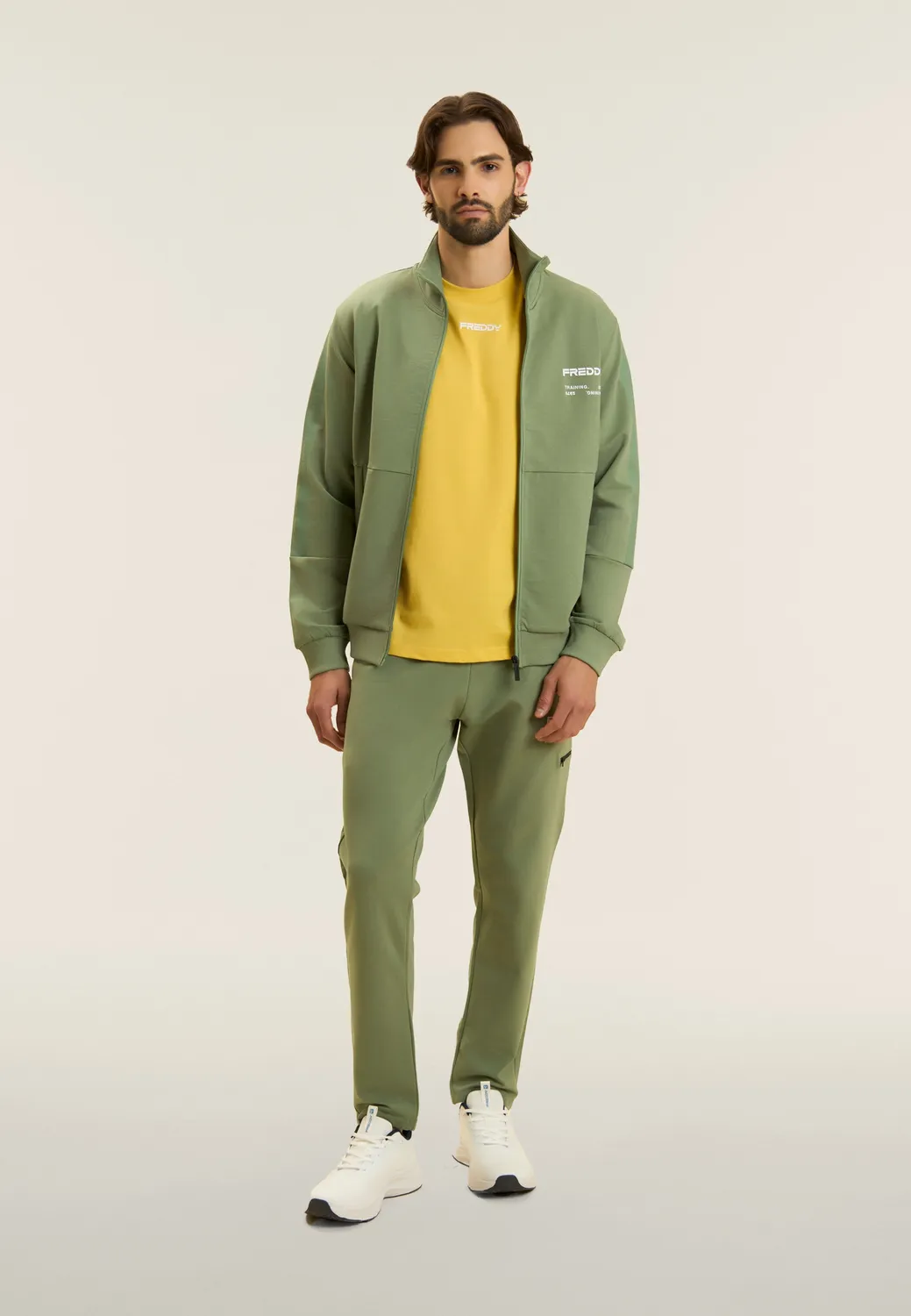 Freddy Sporthose Herren Gerade Blau Reissverschlusstasche