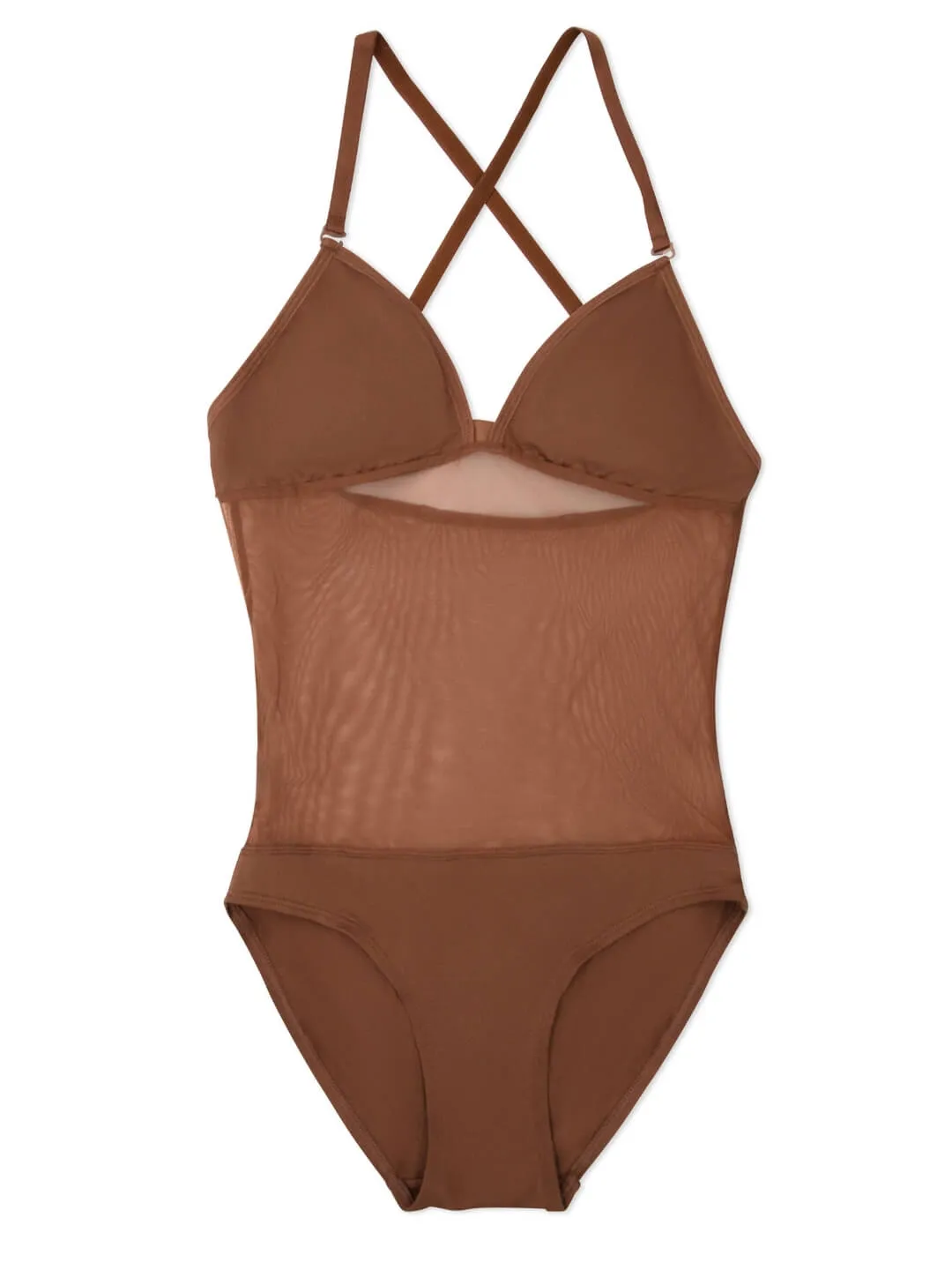 Capezio 3763TD Plunge Neck Ballettbody Mesh