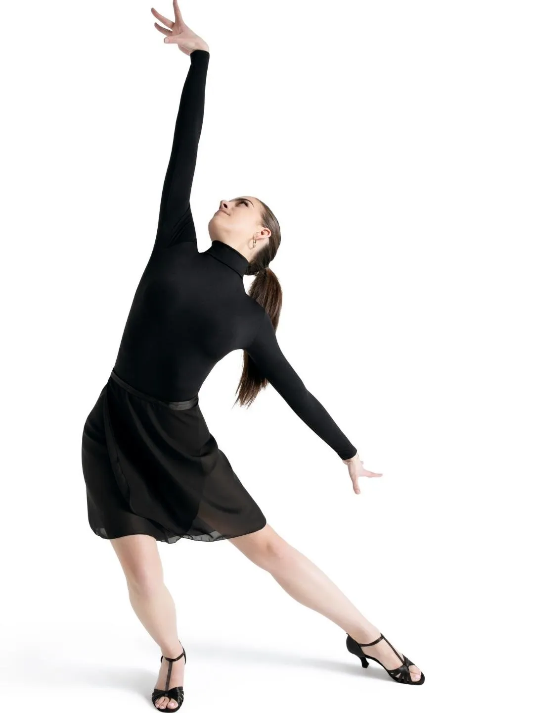 Capezio Class N276 Georgette Wickelrock Schwarz Lang
