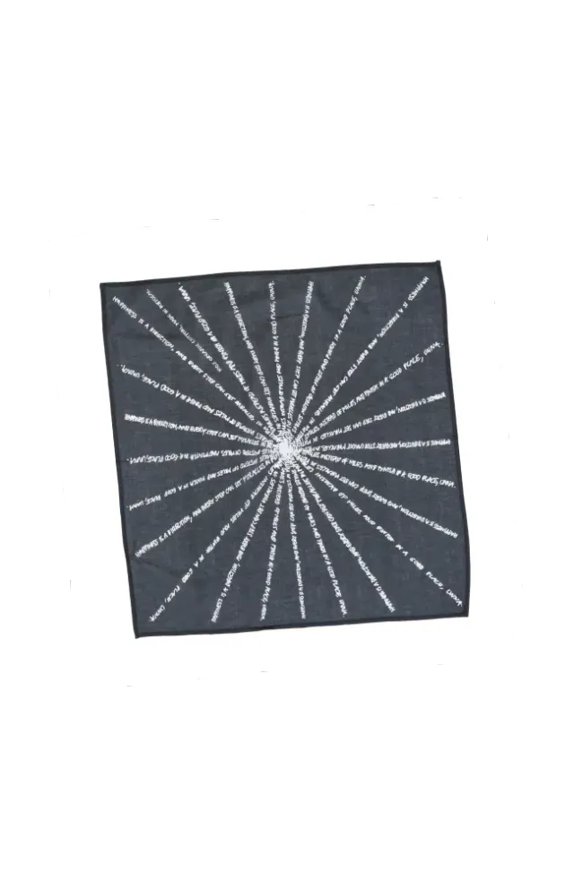 UNNA Mantra Schal Scarf Black Bio-Baumwolle
