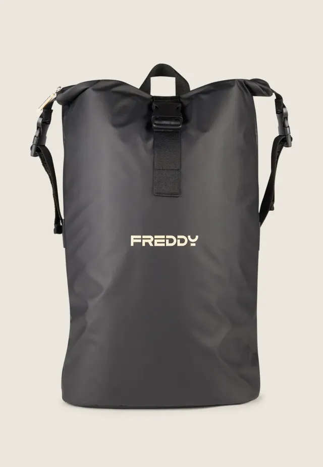 Freddy Rucksack Roll-Top wasserdicht Polyester schwarz