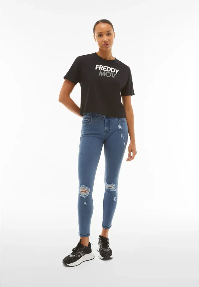 Freddy Black Skinny Vita Regular Jeans Dark Jeans distressed