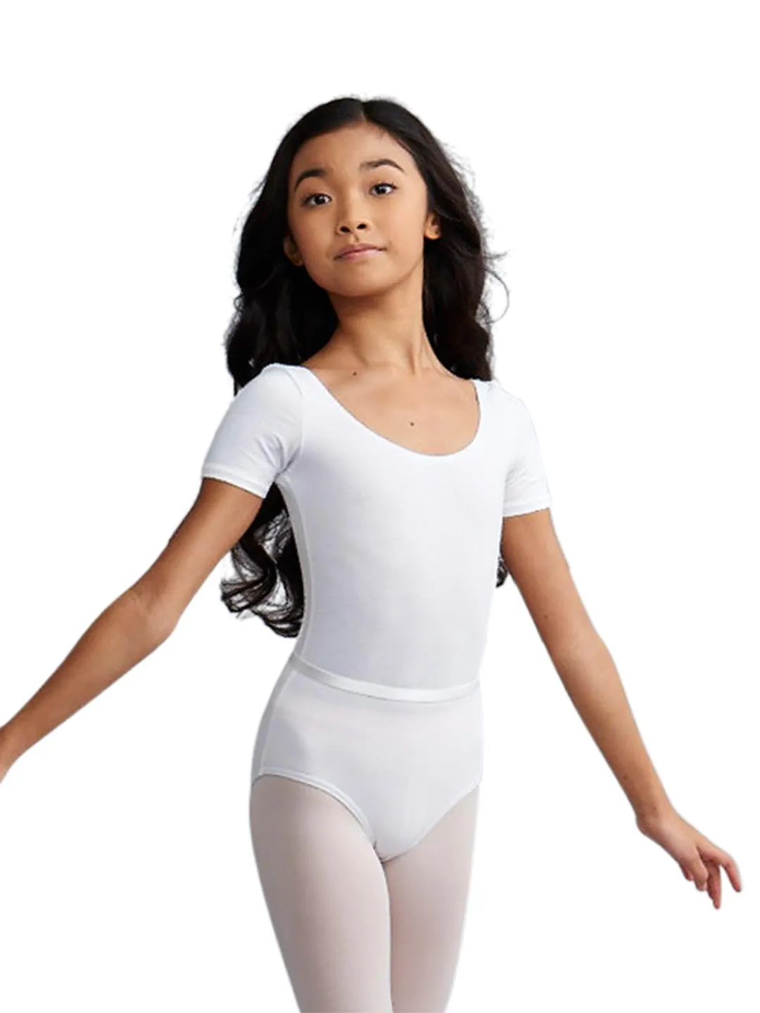 Capezio CAD400C Ballettanzug Mädchen Kurzarm Rosa Baumwolle