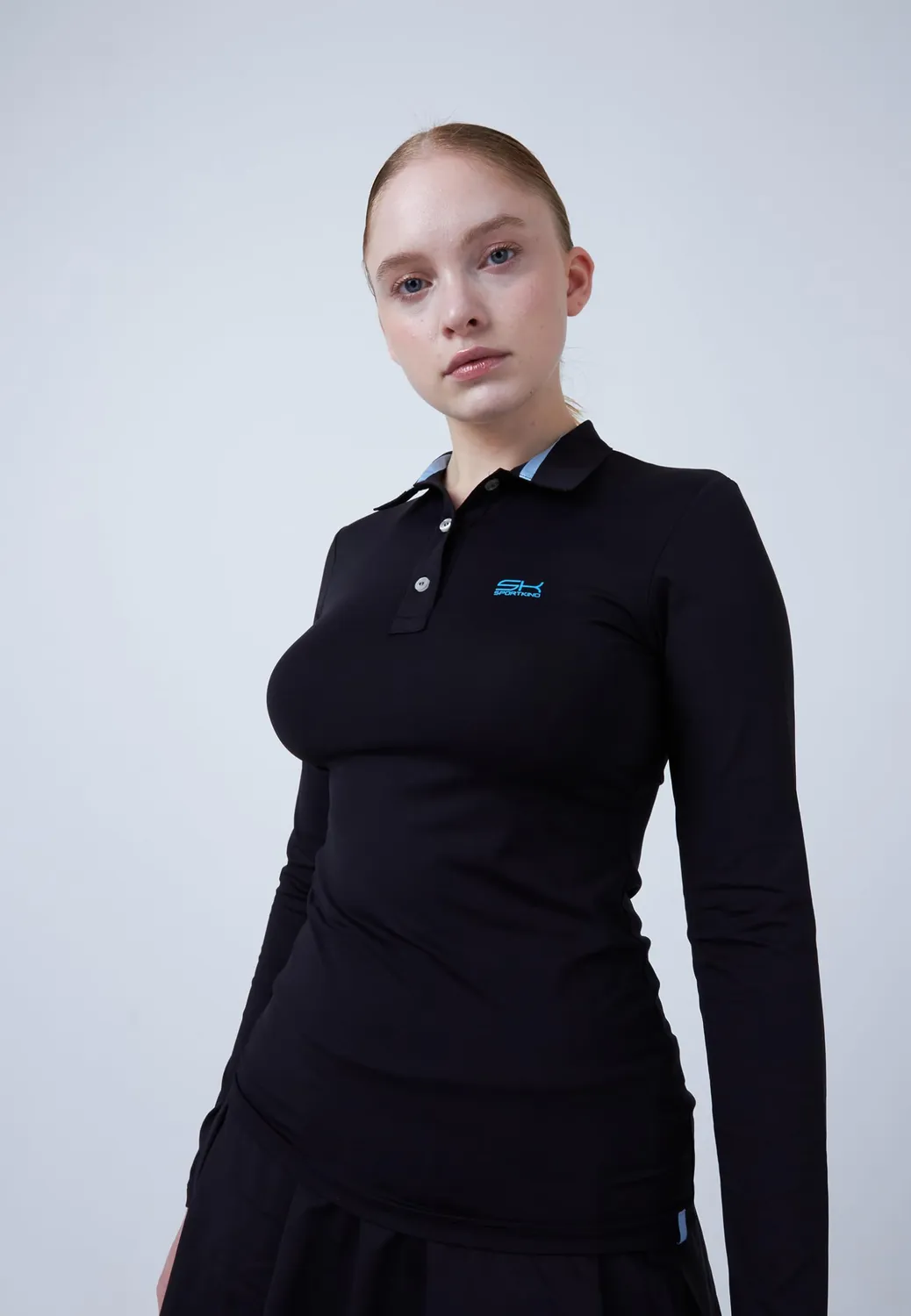SPORTKIND Tennis Polo Langarm UPF 50+ atmungsaktiv