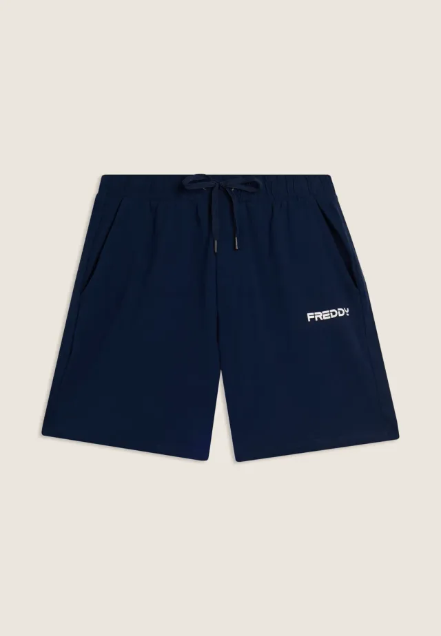 Freddy Shorts Bermuda Schwarz Heavy-Jersey stretch
