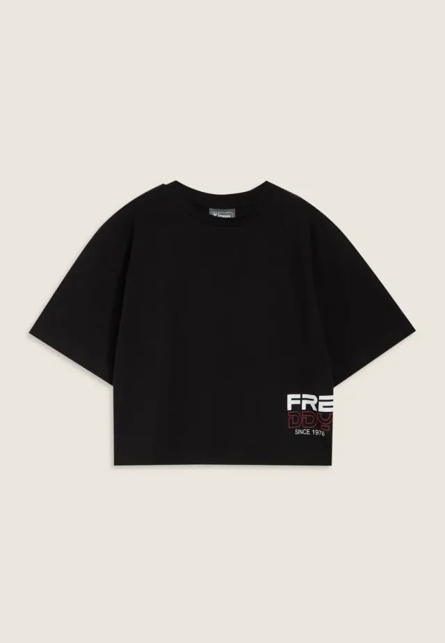 Freddy Oversize Cropped Mädchen T-Shirt Baumwolle