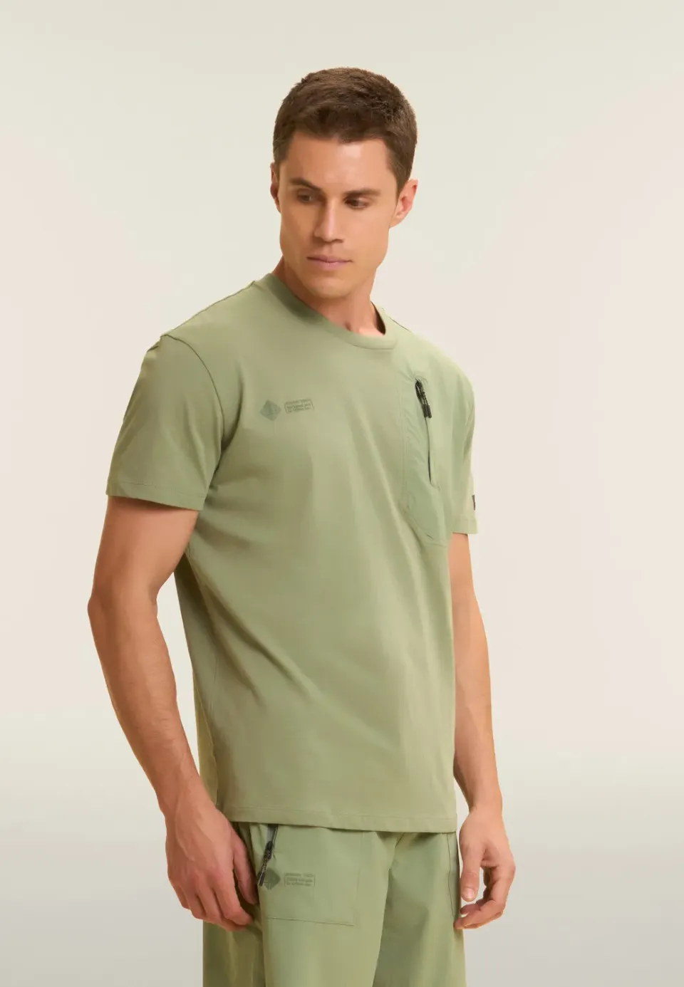 Freddy Comfort T-Shirt Baumwolle Hedge Green Regular-Fit