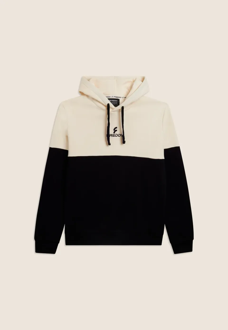 Freddy Kapuzenpullover Hoodie Schwarz blickdicht