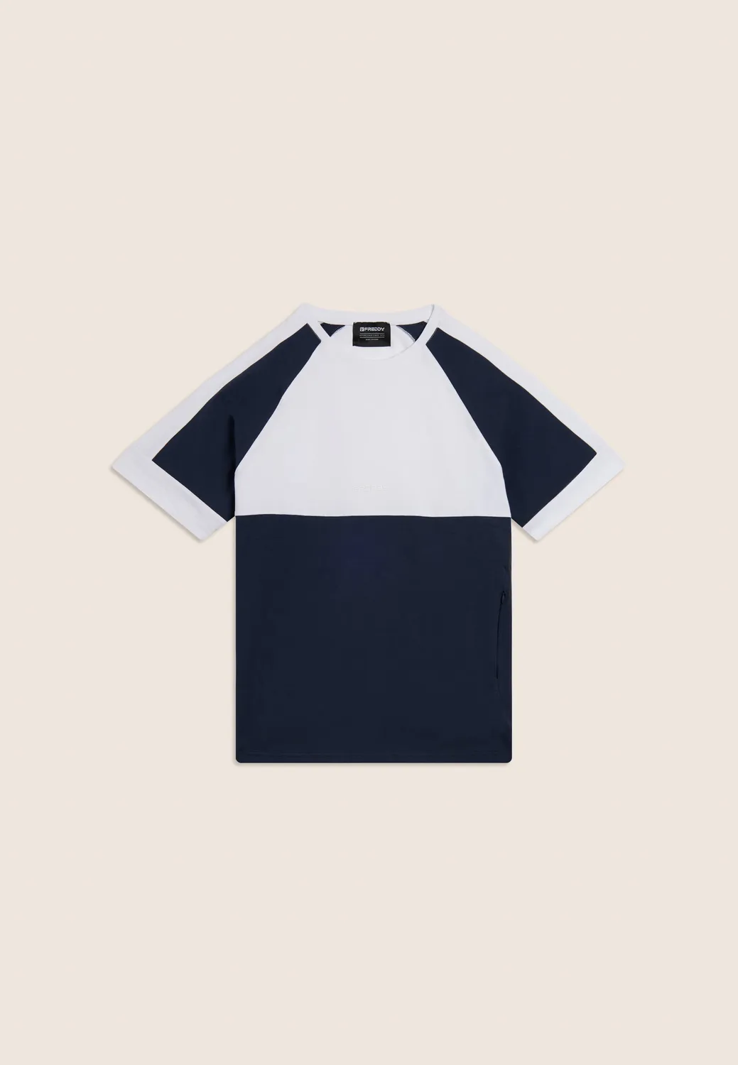Freddy Colorblock T-Shirt Black Baumwolle Regular