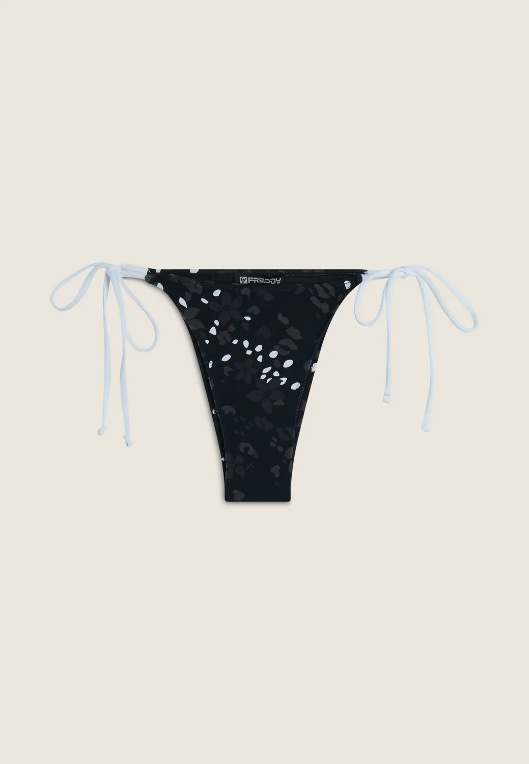Freddy Bikinihose Floral Schwarz Seitenschnürung