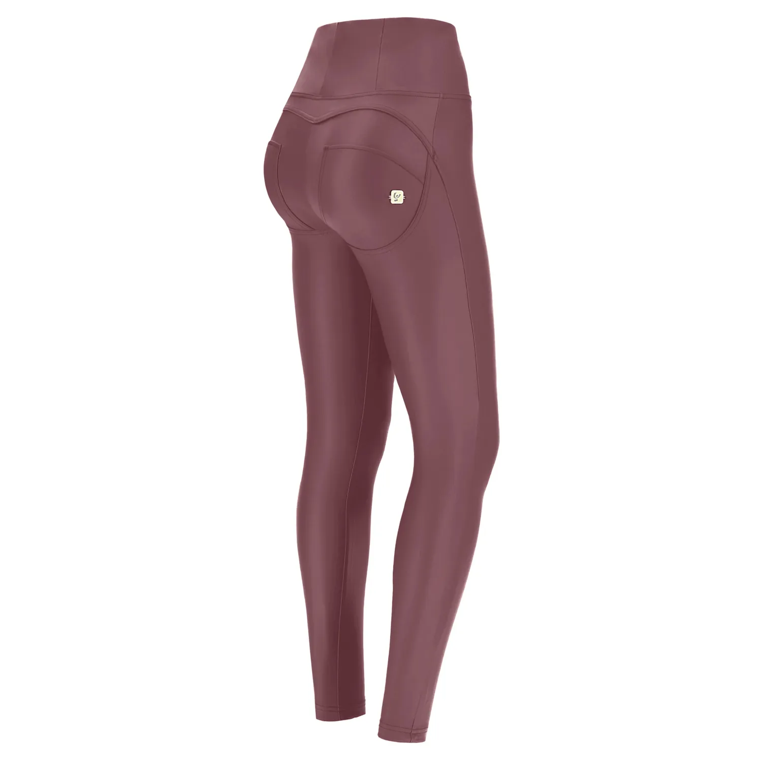 Freddy WR.UP Lederhose Schwarz High Waist Coated