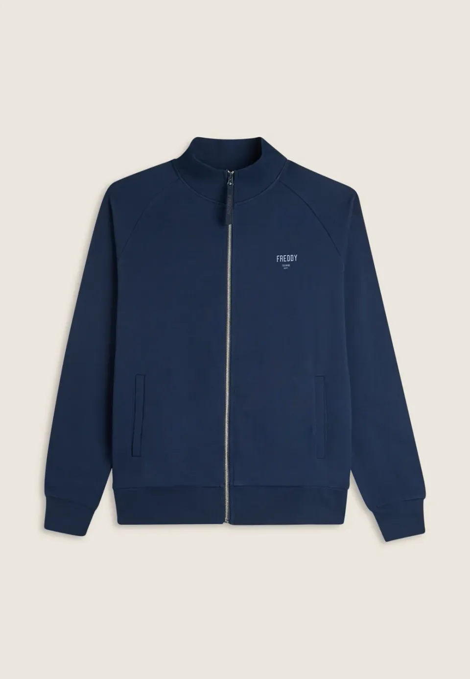 Freddy Comfort Fit Sweatjacke weiß Baumwolle