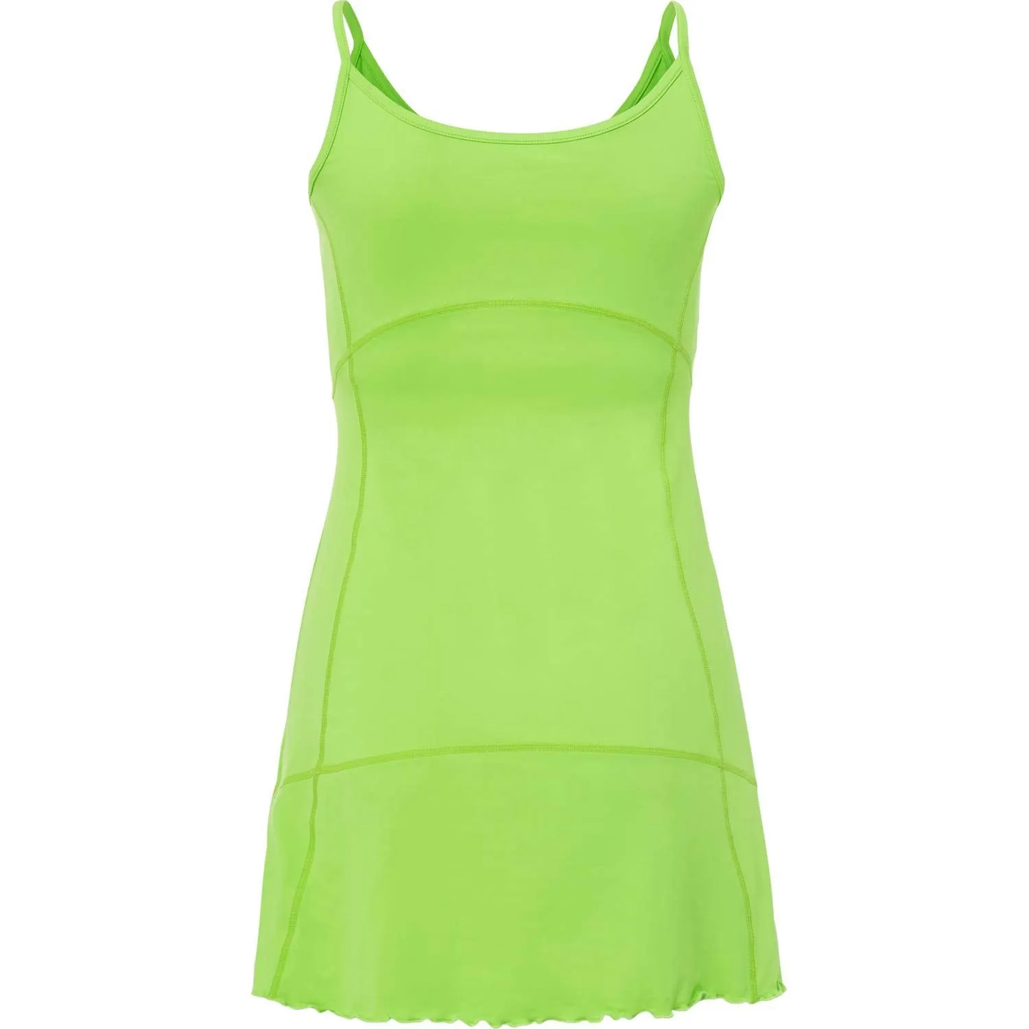 SPORTKIND Tennis Kleid neongrün Gr. 134 Spaghettiträger